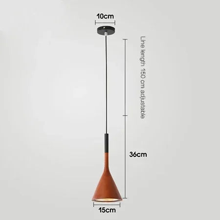 Alto pendant light, cone-shaped plated-steel ceiling pendant