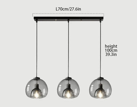 Cognac Glass Pendant Chandelier