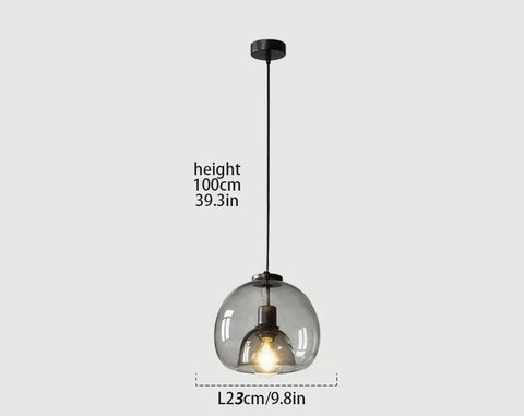 Cognac Glass Pendant Chandelier