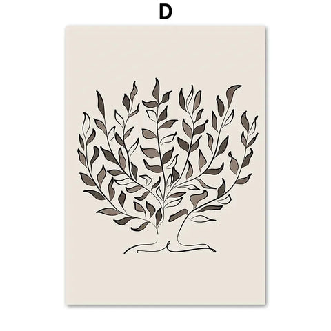 Matisse Coral Abstract Prints