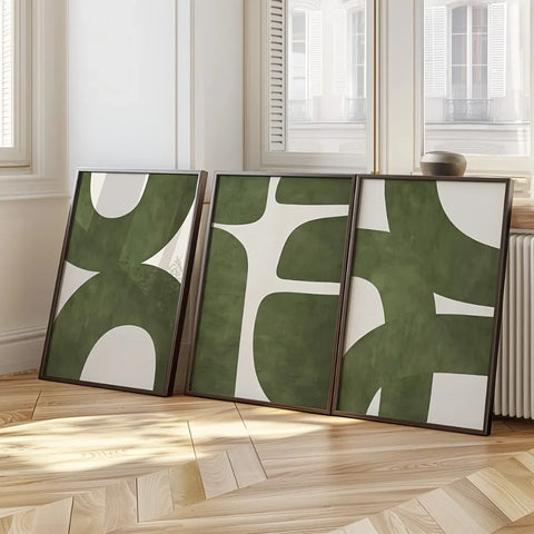Green Strokes Prints
