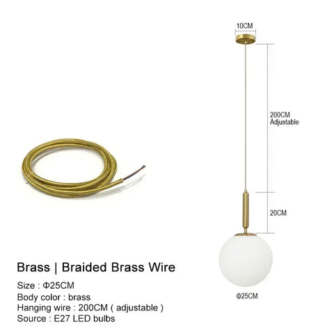 Orb Hanging Pendant Light