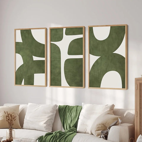 Green Strokes Prints