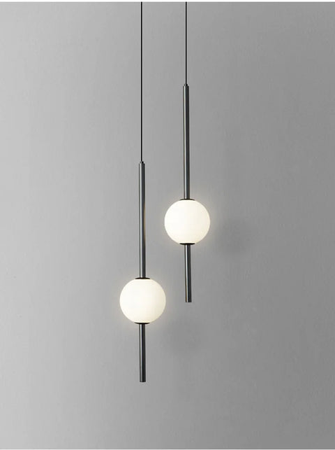 Nordic glass ball pendant light, clear glass sphere ceiling lamp