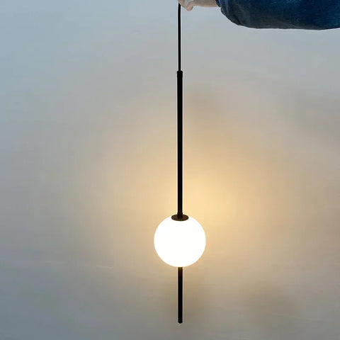 Nordic glass ball pendant light, clear glass sphere ceiling lamp