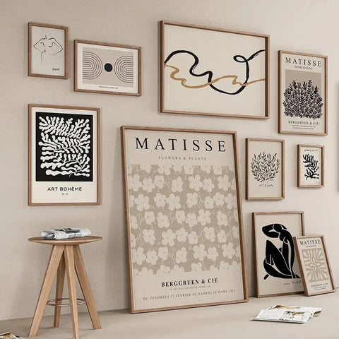 Matisse Coral Abstract Prints