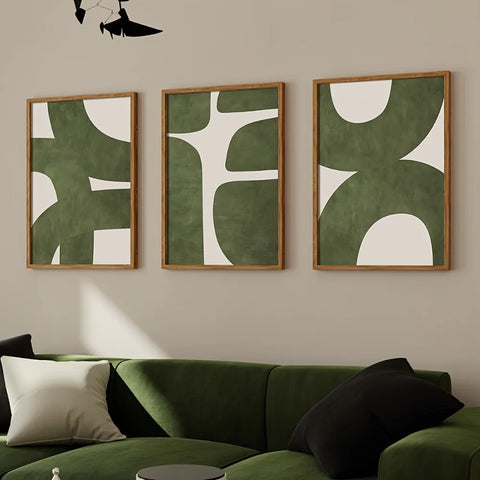 Green Strokes Prints