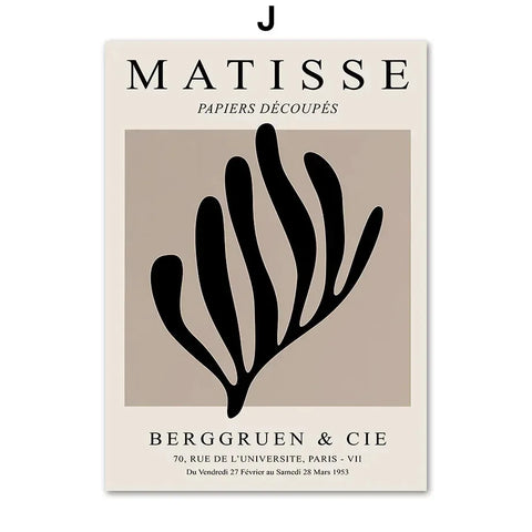 Matisse Coral Abstract Prints