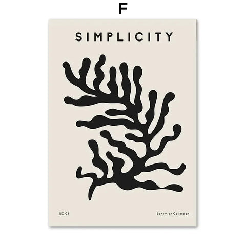 Matisse Coral Abstract Prints