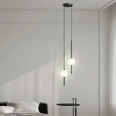 Nordic glass ball pendant light, clear glass sphere ceiling lamp