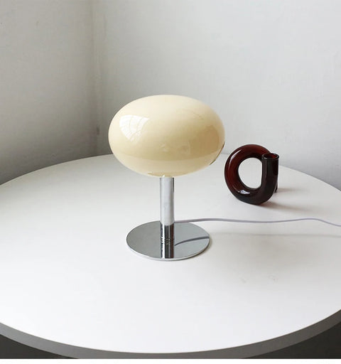 Macaron glass table lamp, pastel tiered glass bedside lamp