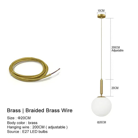 Orb Hanging Pendant Light