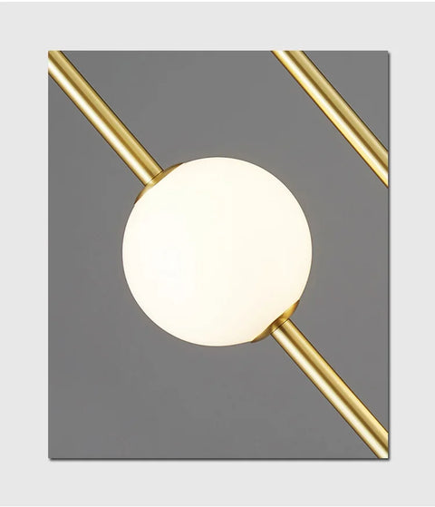 Nordic glass ball pendant light, clear glass sphere ceiling lamp