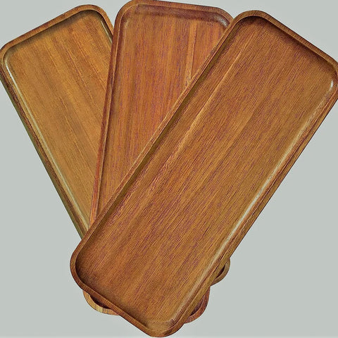 Japanese wooden serving tray, minimalist wood platter