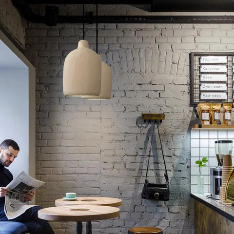 Wabi-Sabi dining chandelier, layered organic pendant light