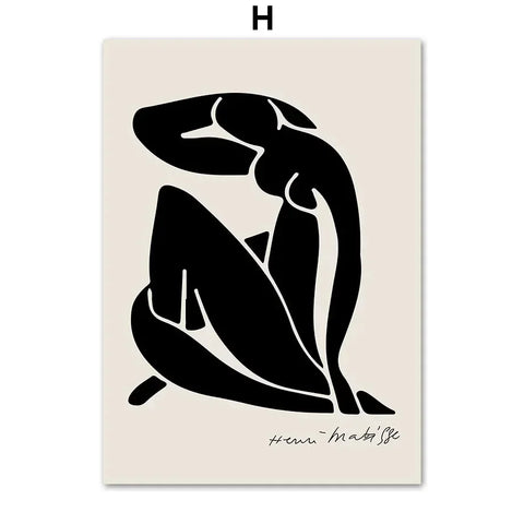 Matisse Coral Abstract Prints