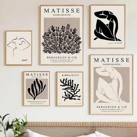 Matisse Coral Abstract Prints
