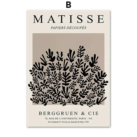 Matisse Coral Abstract Prints