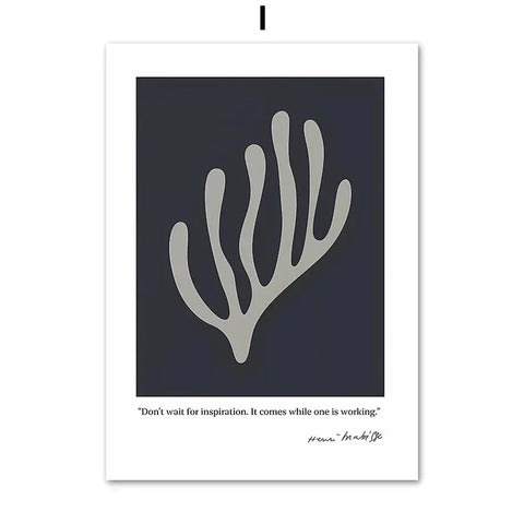 Matisse Coral Abstract Prints