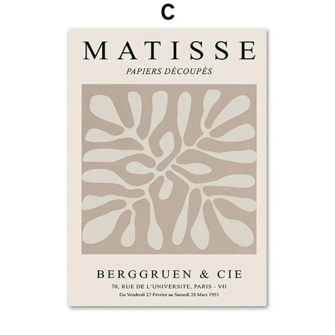 Matisse Coral Abstract Prints