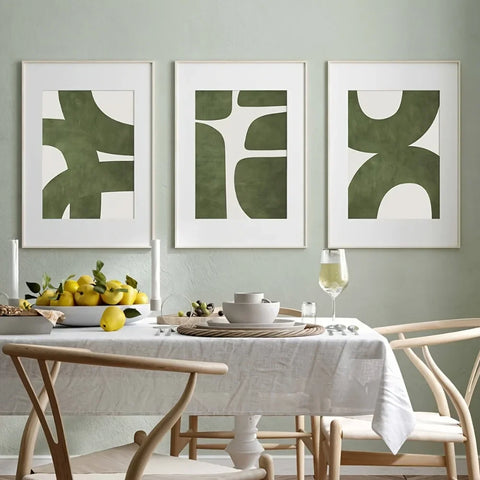 Green Strokes Prints