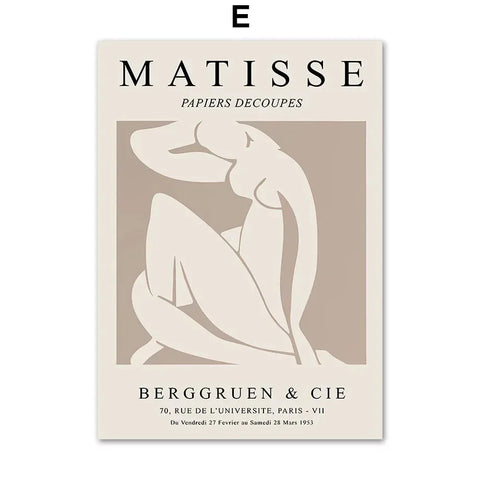 Matisse Coral Abstract Prints
