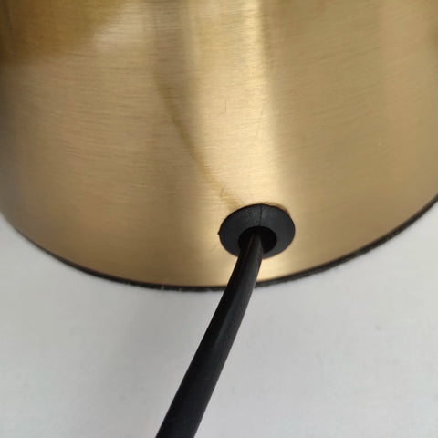 The Cone table lamp, modern cone lamp with a frosted glass sphere in gold or black