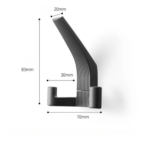 Pearl grey wall hook — 83 mm tall, 70 mm deep, 30 mm wide