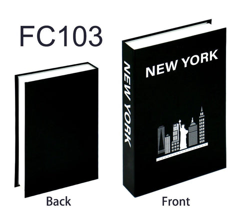 Decorative book box, New York skyline cover, front and back