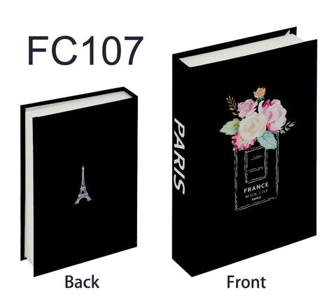 Decorative book box, Paris perfume cover, front and back