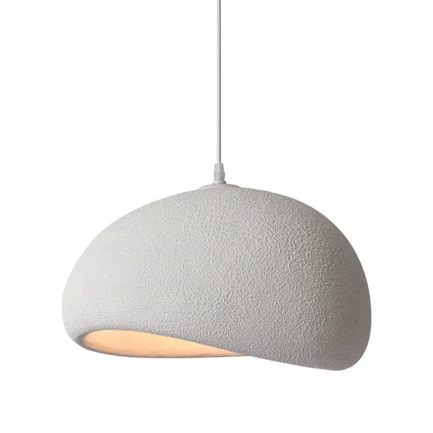 Dome pendant light in grey on a plain background