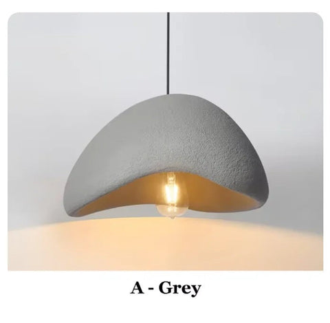Dome pendant light, shade type A in grey