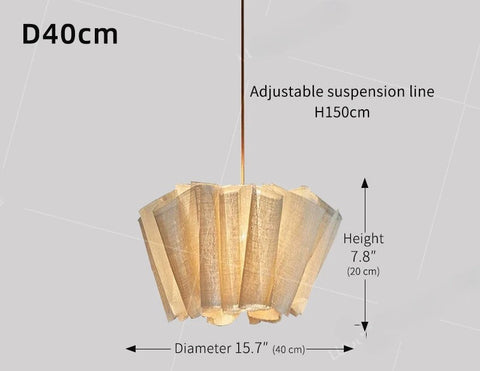 Fabric chandelier, 40cm diameter, on a 150cm adjustable suspension