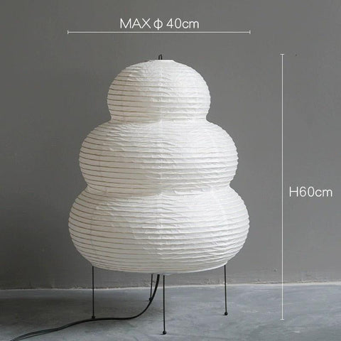Tiered paper lantern lamp, maximum diameter 40cm