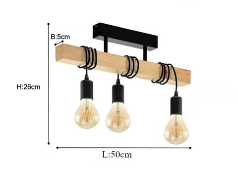 Winding pendant light shown with its measurements