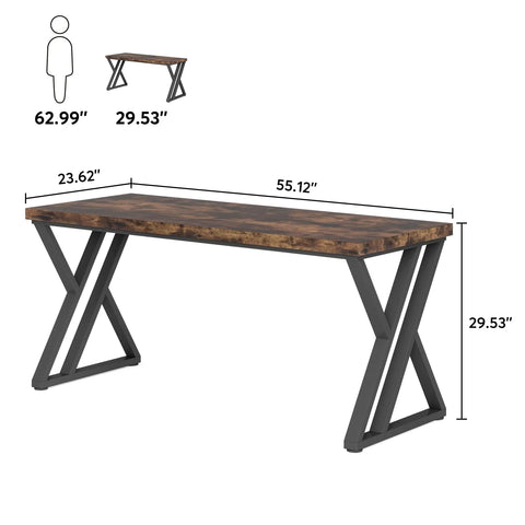 Z-frame writing desk dimensions — 140 cm wide, 60 cm deep, 75 cm high