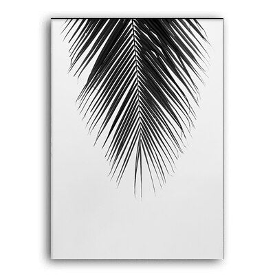 Black Palm Canvas Prints
