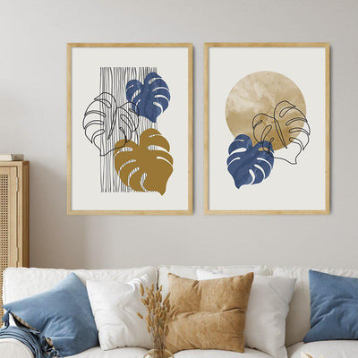 Geo Monstera Canvas Prints