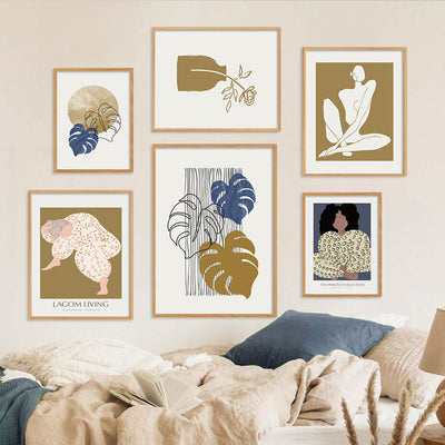 Geo Monstera Canvas Prints