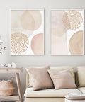 Harmony canvas print, neutral watercolour circle wall art