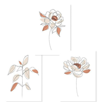 Minimal Floral Canvas Prints