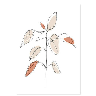 Minimal Floral Canvas Prints