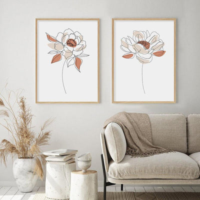 Minimal Floral Canvas Prints