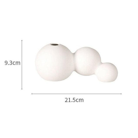 Droplet ceramic vase, shape 3, low form, 21.5cm wide and 5.3cm tall