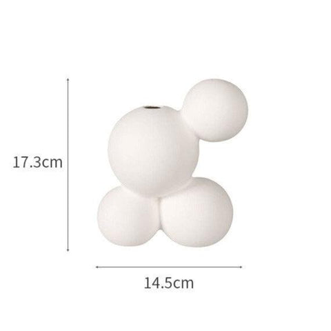 Droplet ceramic vase, shape 4, 14.5cm wide and 17.3cm tall