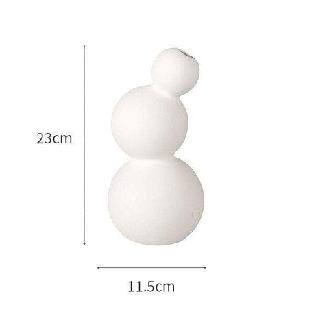 Droplet ceramic vase, shape 6, 11.5cm wide and 23cm tall