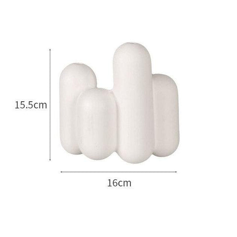 Droplet ceramic vase, shape 7, column cluster, 16cm wide and 15.5cm tall