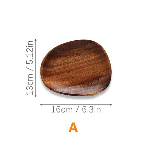 Wooden serving plate, shape A, 16 x 13cm