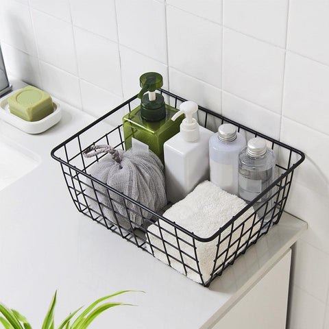 Hollow Out Iron Wrought Storage Basket-Hombe